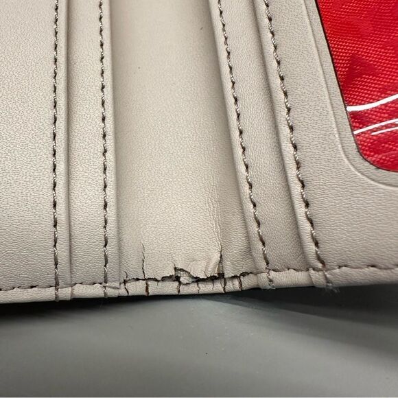 Kate Spade | ivory folding wallet card carrier with zip pocket for travel - Picture 6 of 10